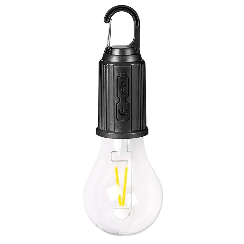 Лампа акумуляторна Camping Lamp з карабіном USB 400 mAh T01 5 W 3 режими тепле світло /кабель Type-C Чорний (eb272295)