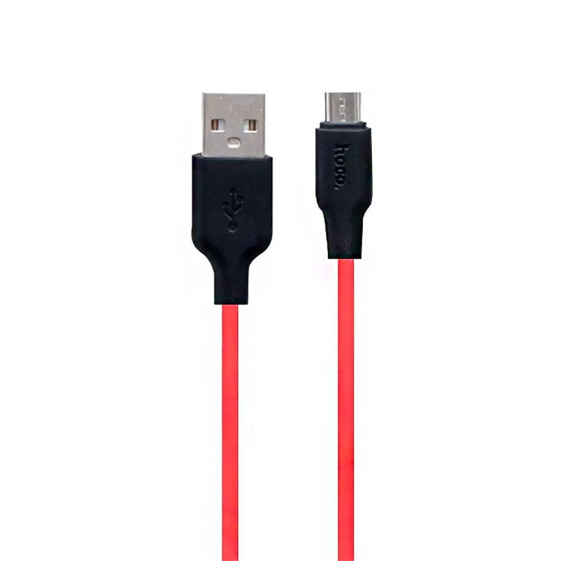 Кабель Hoco X21 Silicone Micro USB 2 м Красный/Черный (27894 black/red)