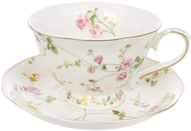 Набор фарфорового набора Нежность Флорал 6 чашек 250 мл и 6 блюдец
