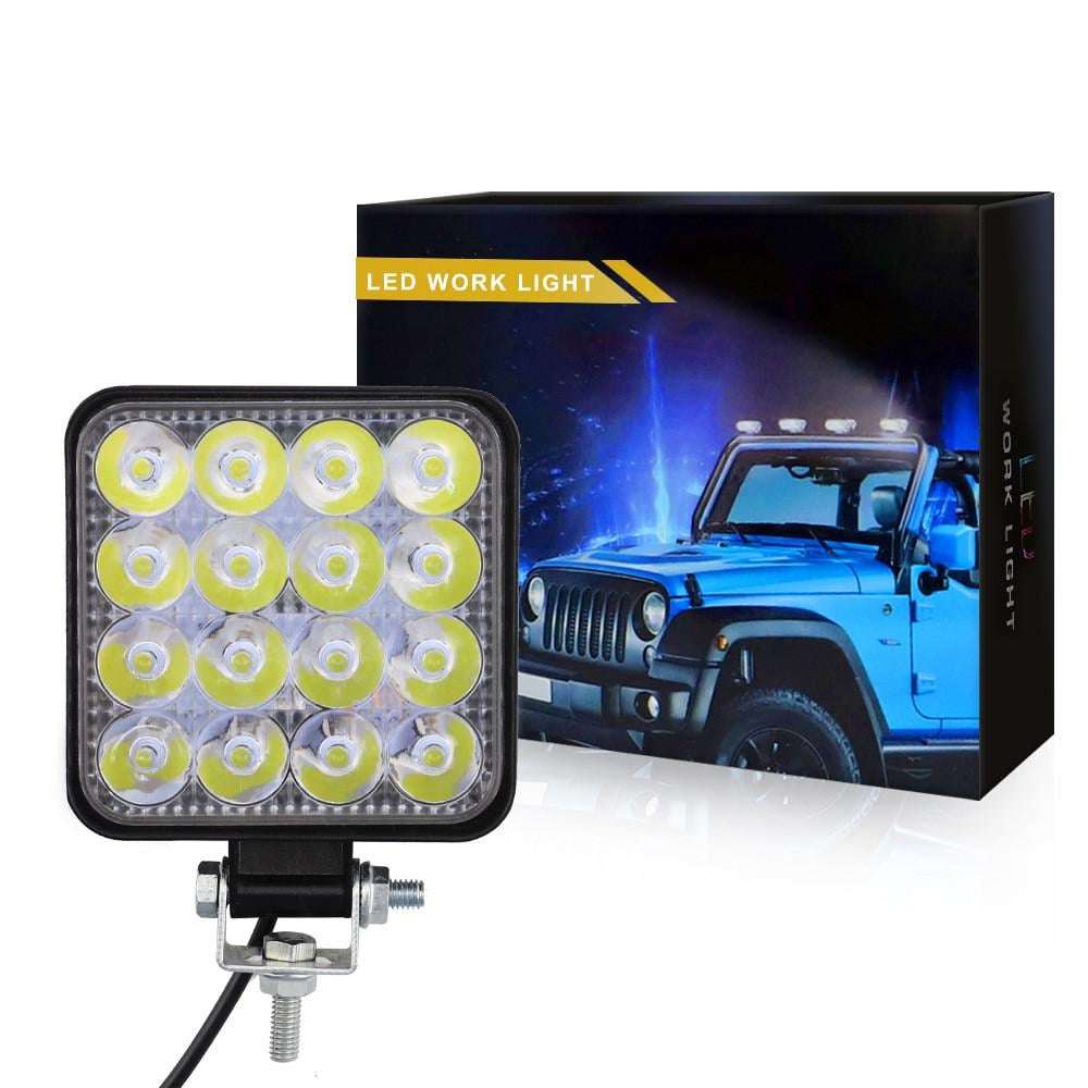 Светодиодная фара DXZ H-MINI-F-16 16 LED 48W Yellow (1588701421) - фото 6