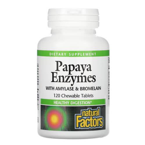 Папайя Natural Factors Papaya Enzymes 120 Chewable Tablets (NFS-01749)