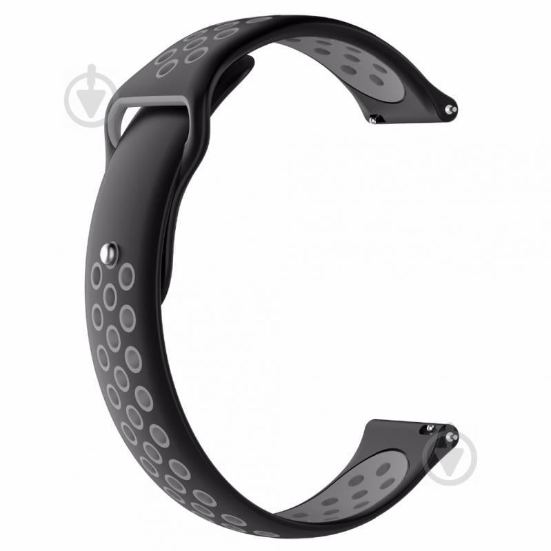 Ремешок BeWatch для Samsung Galaxy Watch 3 45 mm силиконовый 22мм перфорированный Черно-серый (1020114) Ремешок BeWatch для Samsung Galaxy Watch 3 45 mm силиконовый 22мм перфорированный Черно-серый (1020114)