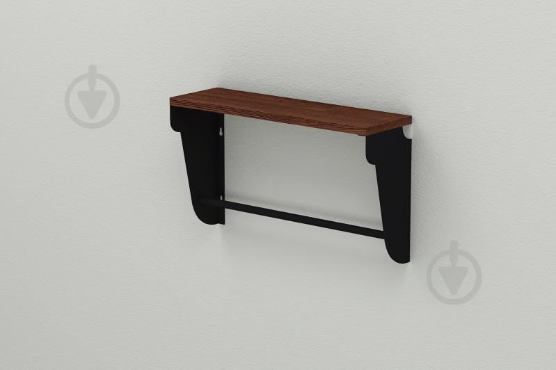 Полка настенная Ferrum-decor Свит 300x500x150 металл Черный ДСП Венге 16 мм (SVI0003)