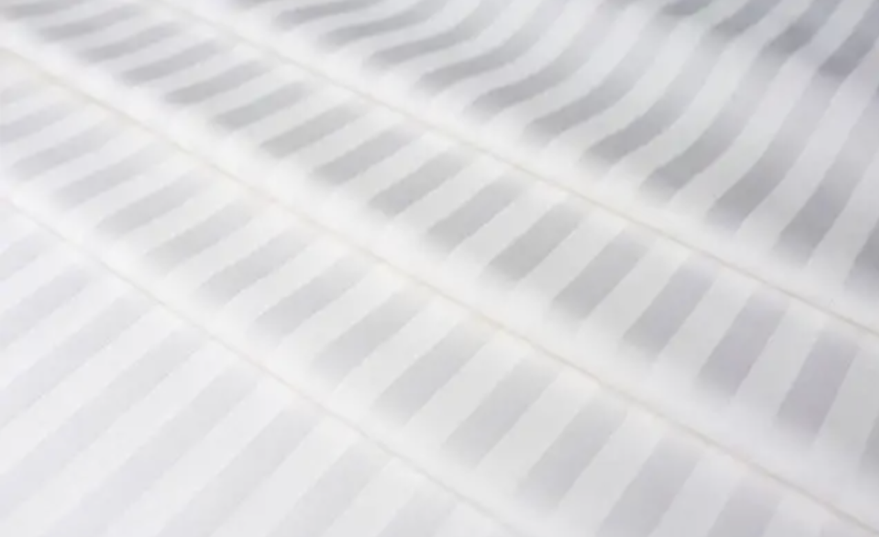 Ткань страйп 220 полоска сатин Белый