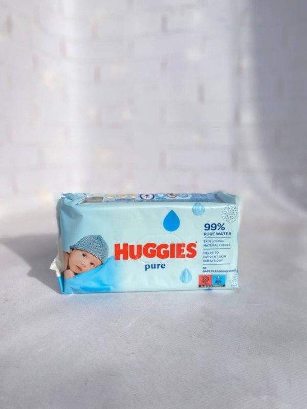 Влажные салфетки Huggies Pure Natural 56 шт. (14295613)