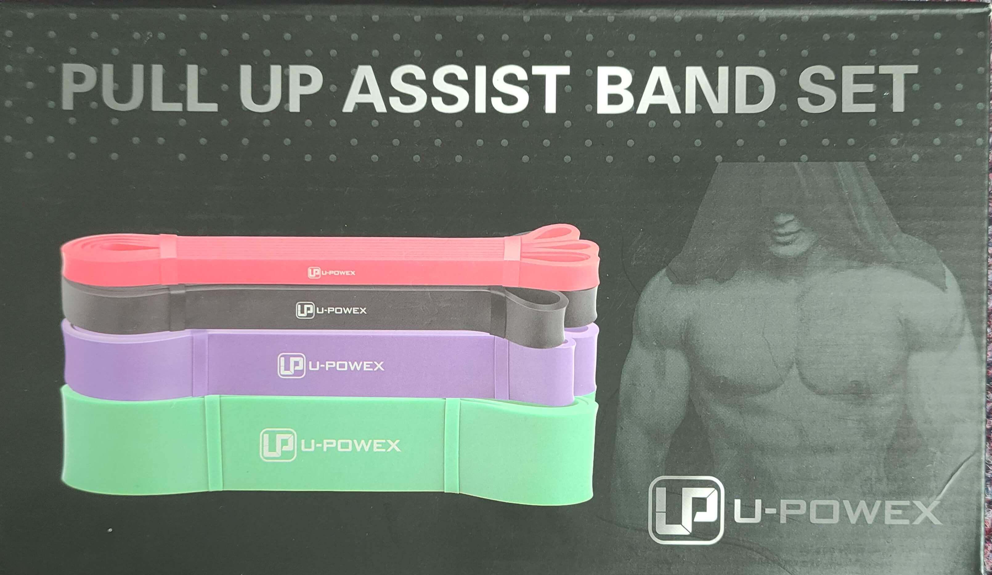 Резинки для спорта и подтягиваний/петли с ручками и карабином для спорта U-Powex 7-57 кг 4 шт. (11180156) - фото 8