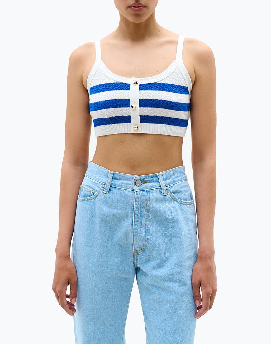 Топ Colette J.D.WOOL молочний з принтом XS-S