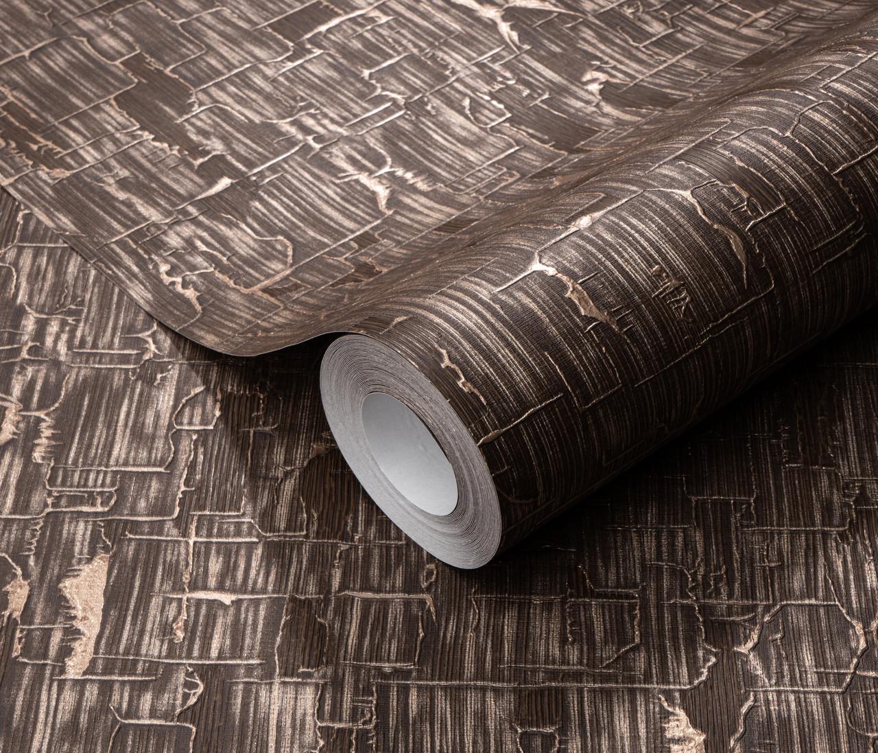 Обои флизелиновые Erismann Casual Chic 12142-11 винил горячего тиснения 1,06х10,05 м Коричневый