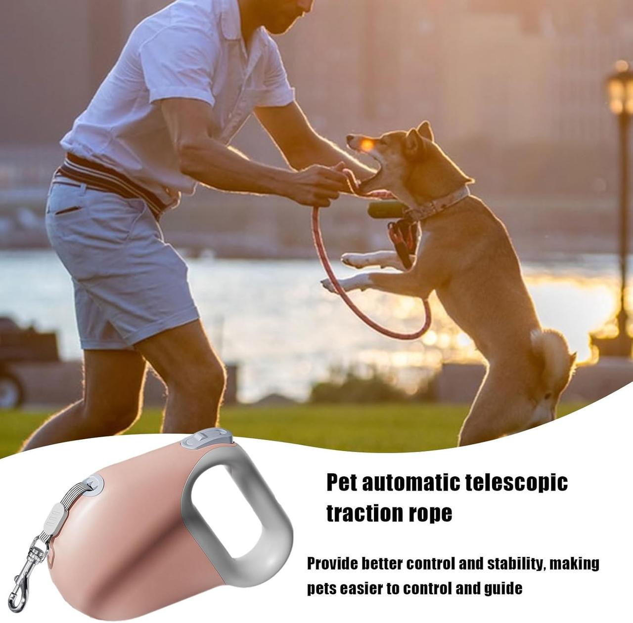 Повідець-рулетка для вигулу собак Kimpets 5 м Рожевий (2451738120) - фото 5 Повідець-рулетка для вигулу собак Kimpets 5 м Рожевий (2451738120) - фото 5