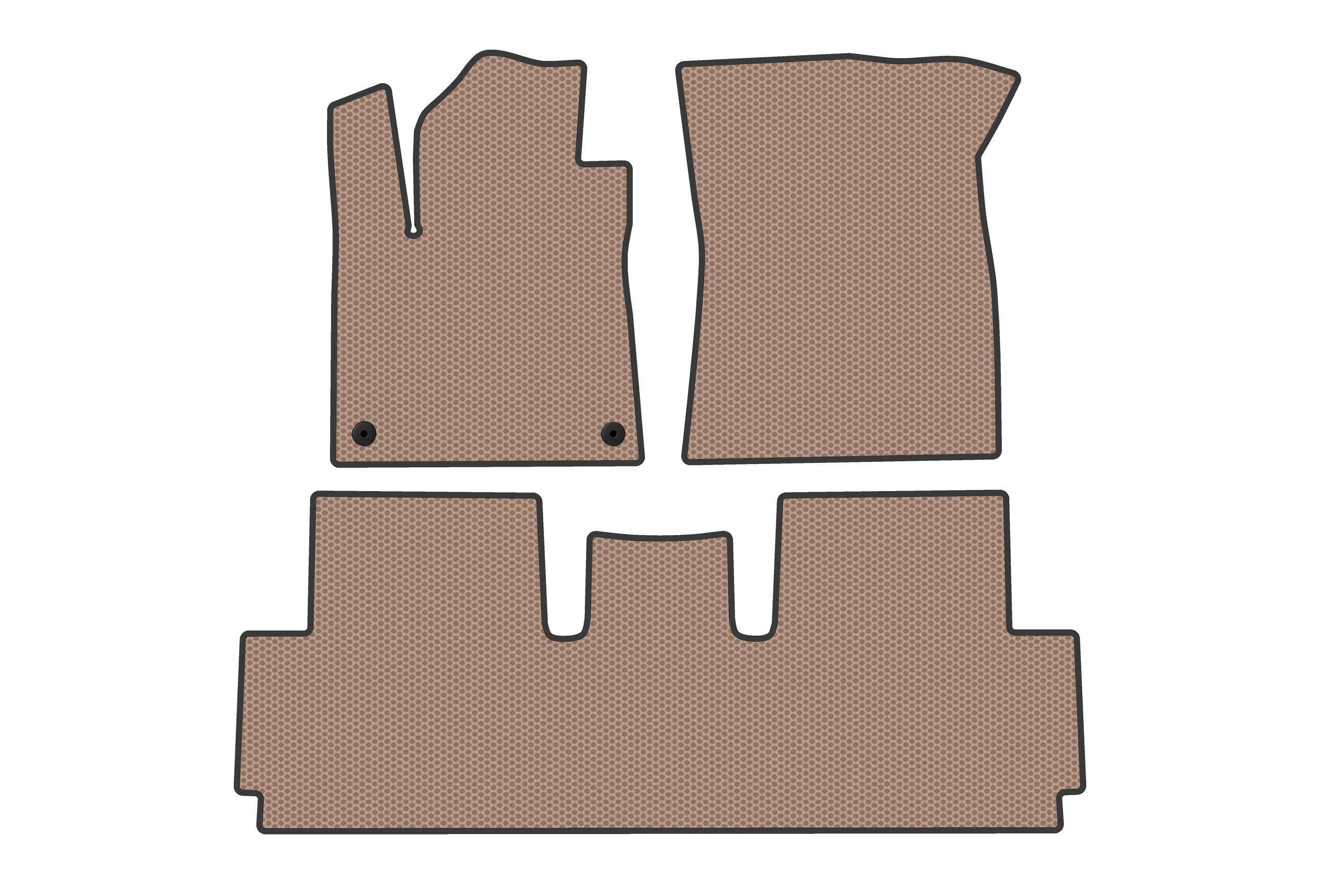 Коврики резиновые Digital Designs Carsuit 2 ряда для Citroen C-4 Picasso 2013-2022 г. Бежевый (185462)