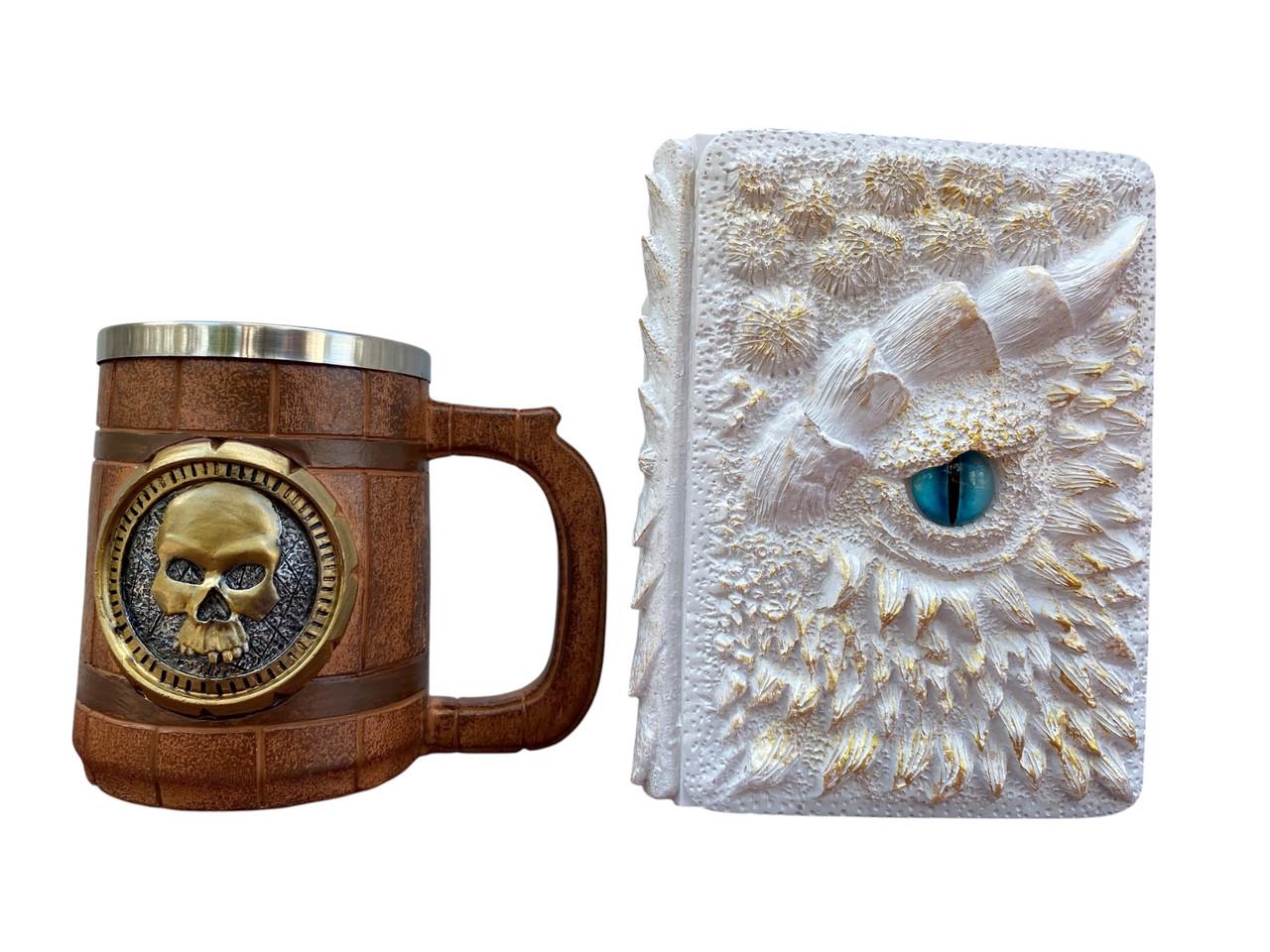 Подарунковий набір Кухоль 3D Череп Gold Rose/Блокнот 3D Око Крижаного Хранителя (2746589531)