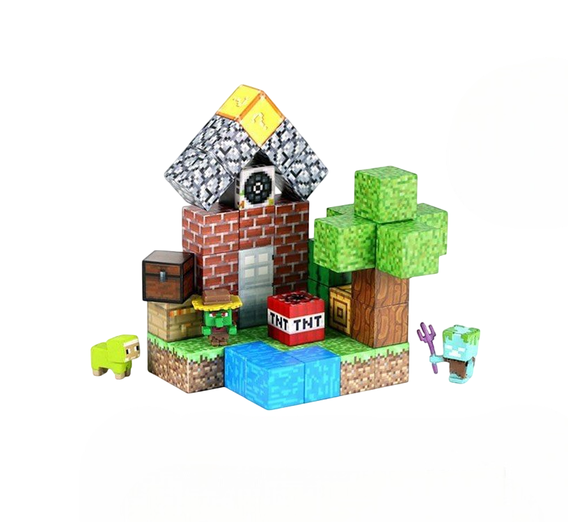 Конструктор магнитный детский Fun Game на 47 кубика с фигурками Майнкрафт LZCK 052 (2632401272)