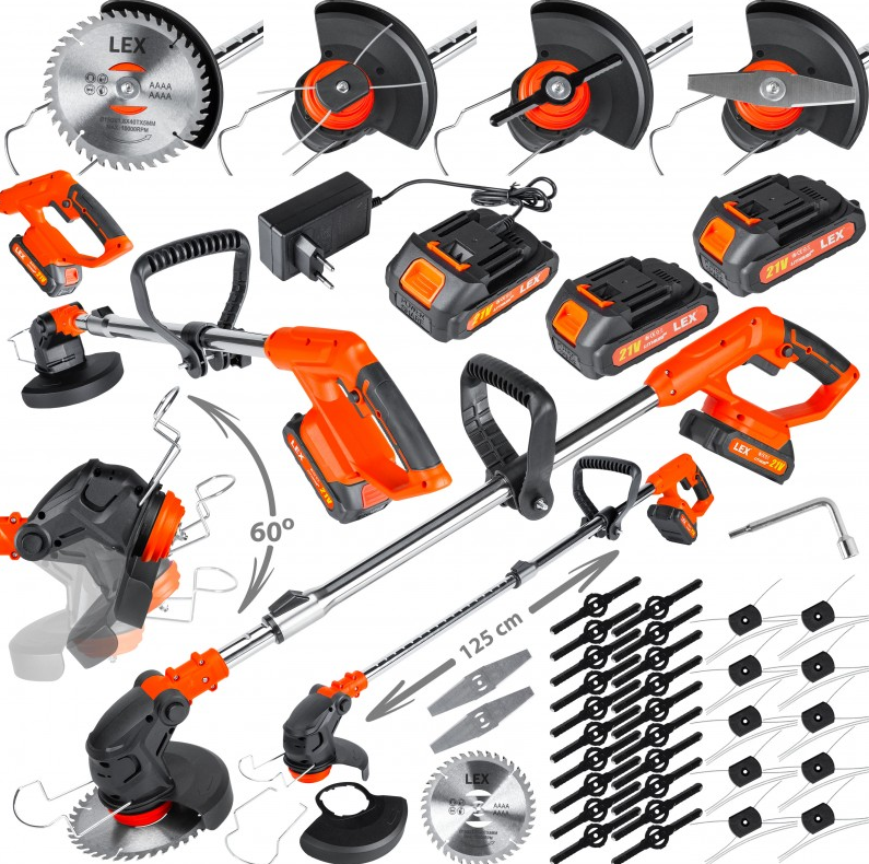 Тример газонний LEX LXCGT2B-21V акумуляторний 150 мм з аксесуарами - фото 2 Тример газонний LEX LXCGT2B-21V акумуляторний 150 мм з аксесуарами - фото 2