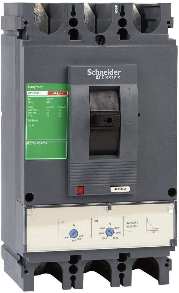 Автоматический выключатель корпусной Schneider Electric EASYPACT CVS TM600D 630F 36 кА 3P (LV563306) Автоматический выключатель корпусной Schneider Electric EASYPACT CVS TM600D 630F 36 кА 3P (LV563306)