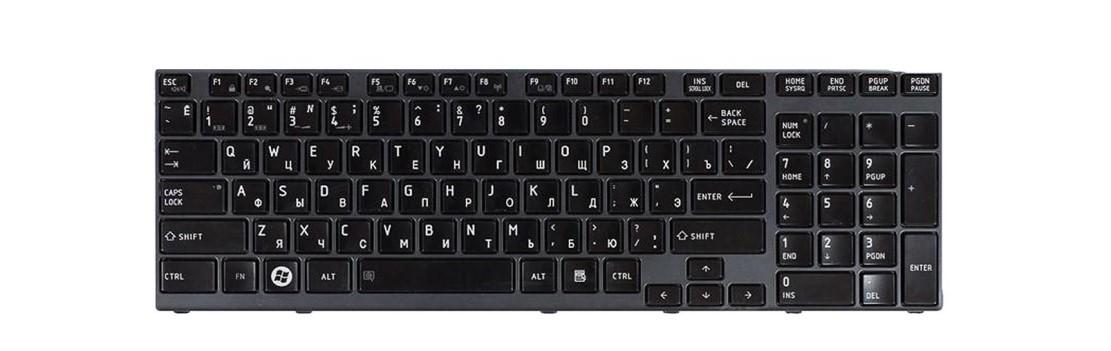 Клавиатура для ноутбука Toshiba Satellite P750 матовая (PK130CXC11)
