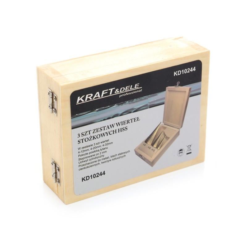 Свердла ступінчасті Kraft & Dele KD10244 3 шт. 4-32 мм/2 мм - фото 7 Свердла ступінчасті Kraft & Dele KD10244 3 шт. 4-32 мм/2 мм - фото 7