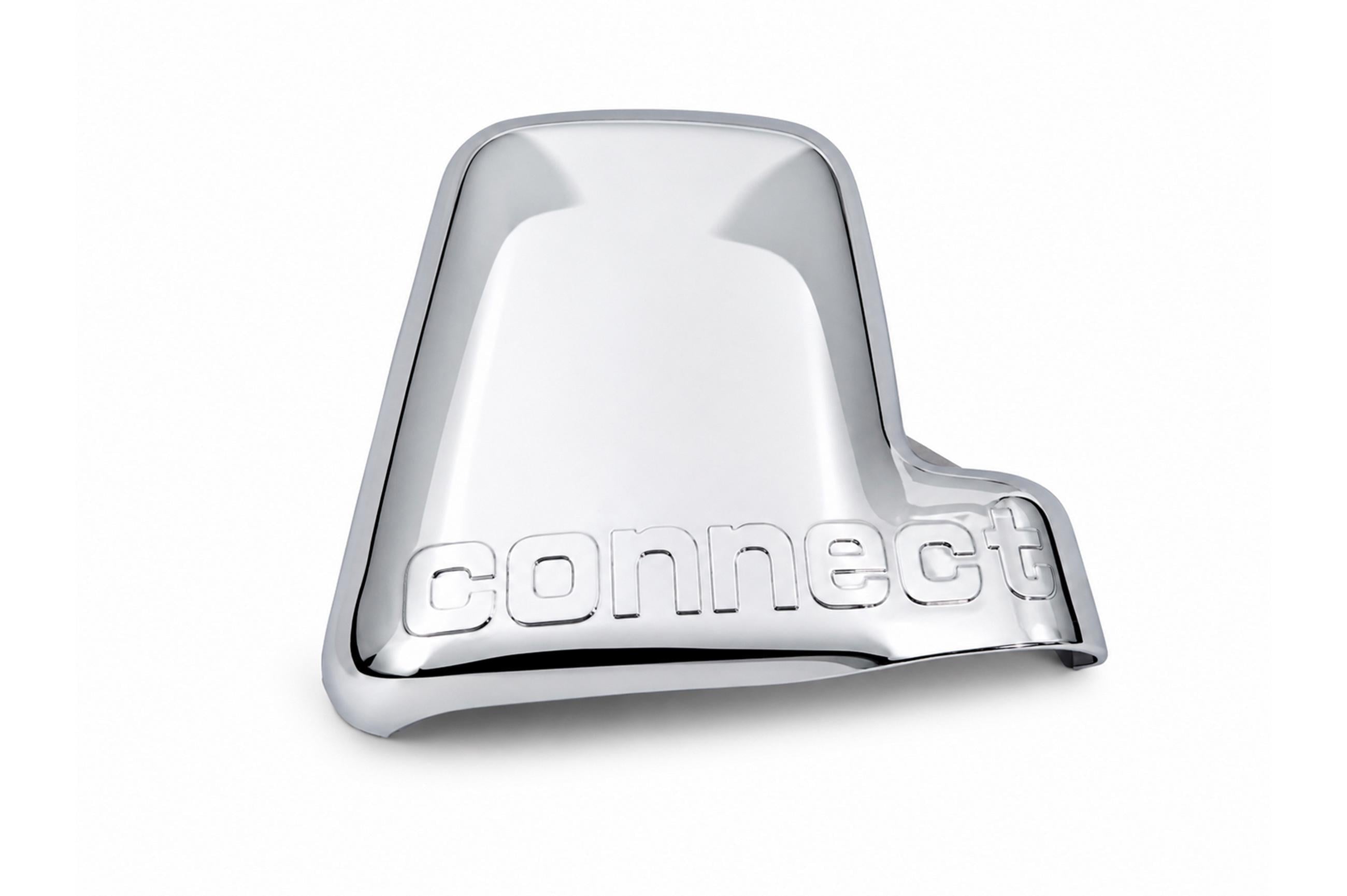 Накладка на зеркало Carmos с лого права для Ford Connect 2002-2006 гг. abs-пластик Хром 1 шт. (190035)