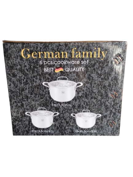 Набір каструль з кришками German Family GF-2070 нержавіюча сталь 6 пр. (GF-2070) - фото 8 Набір каструль з кришками German Family GF-2070 нержавіюча сталь 6 пр. (GF-2070) - фото 8