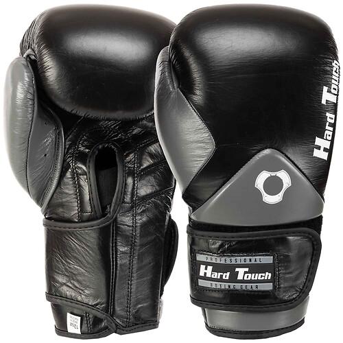 Перчатки боксерские Hard Touch BO-7376 кожаные 10 унции Черный (31492767)