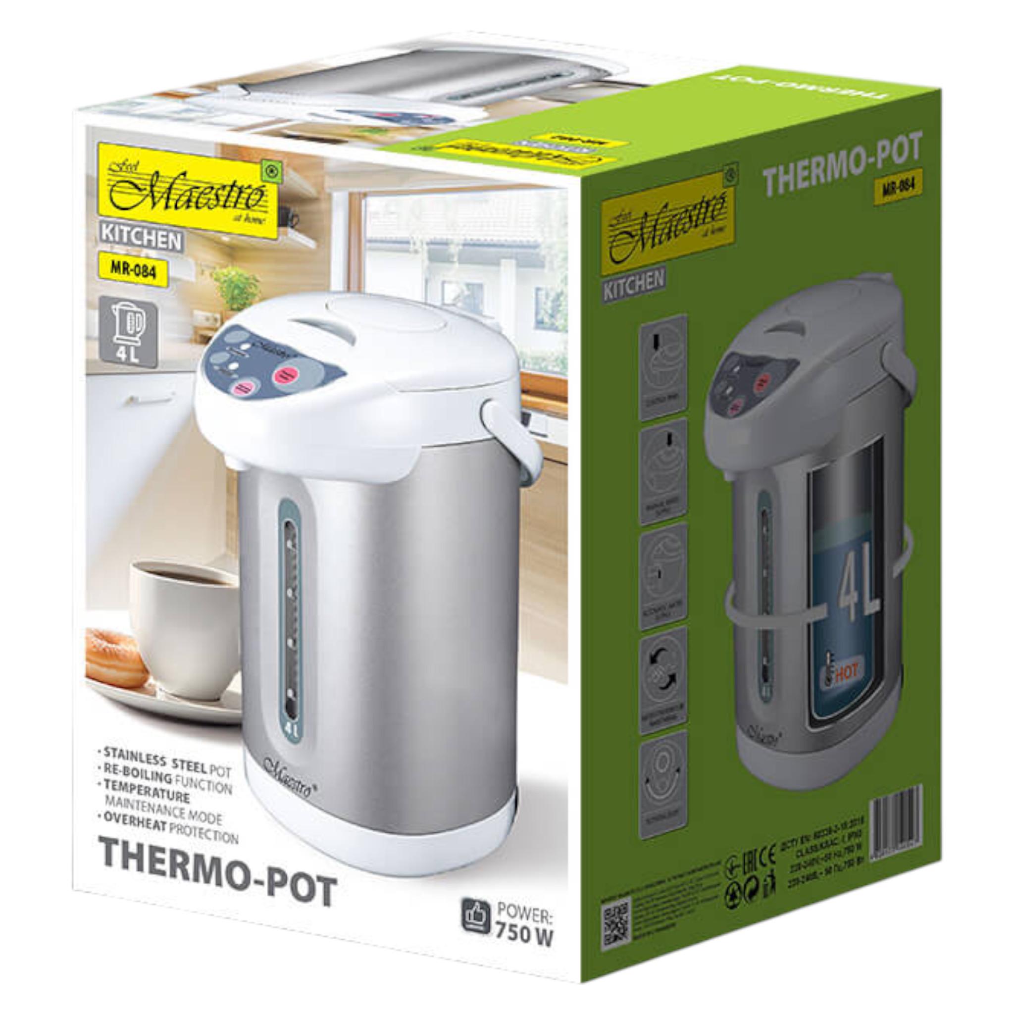 Термопот электрический Maestro MR-084 750 Вт 4,0 л (EK_MR-084Gray) - фото 6 Термопот электрический Maestro MR-084 750 Вт 4,0 л (EK_MR-084Gray) - фото 6