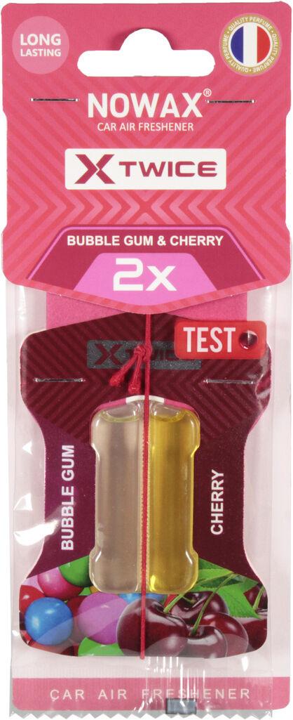 Ароматизатор для авто Nowax X Twice Bubble Gum & Cherry на зеркало жидкий 5 мл (0312716)