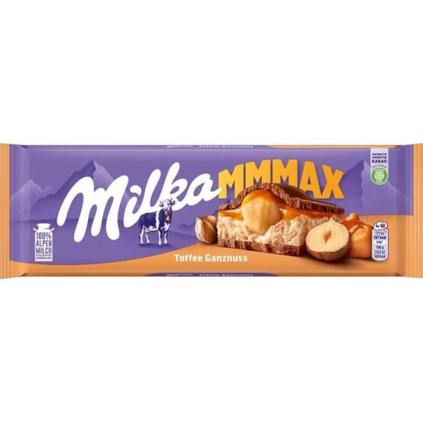 Шоколад Milka с цельными лесными орехами и карамелью 300 г