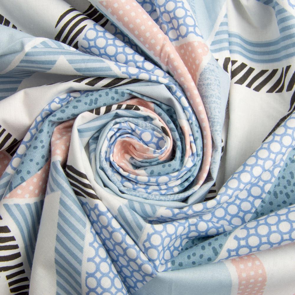 Ткань бязь ранфорс для постельного белья 23361 v-11 130 гр/м2 240 см Синий (25657)