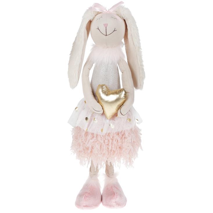 Мягкая игрушка новогодняя BonaDi Крольчиха с золотым сердцем (835-702)