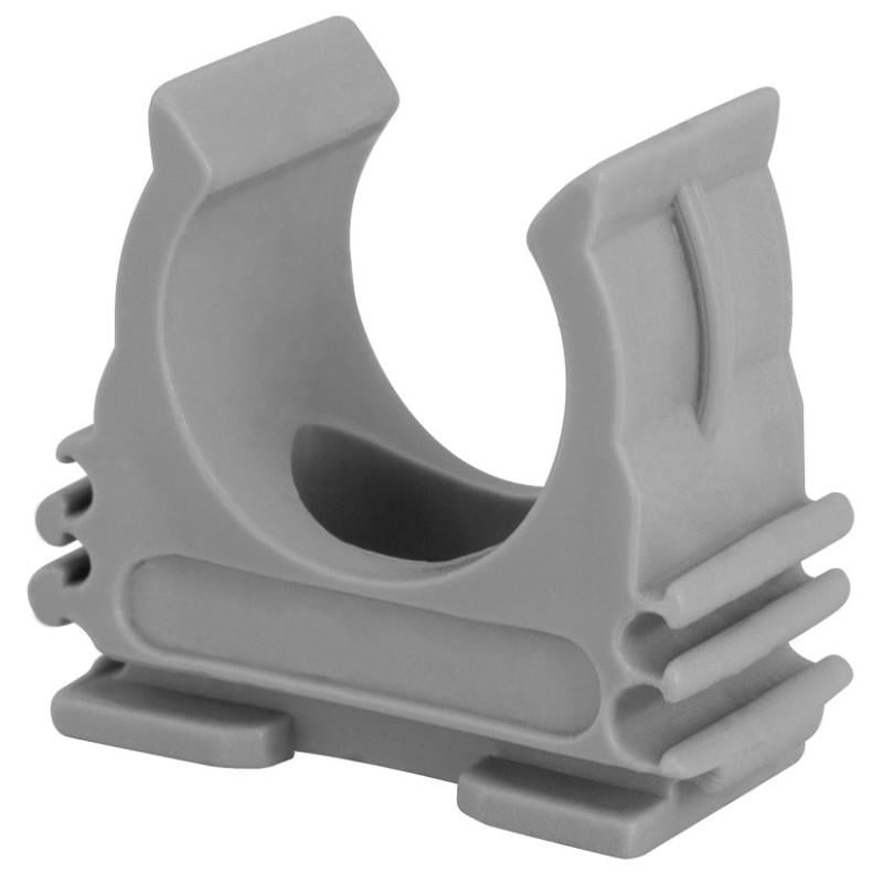 Тримач-кліпса з фіксатором E.NEXT MUTLUSAN ⌀ 20 мм під дюбель ПВХ S-образна (s1035214u)