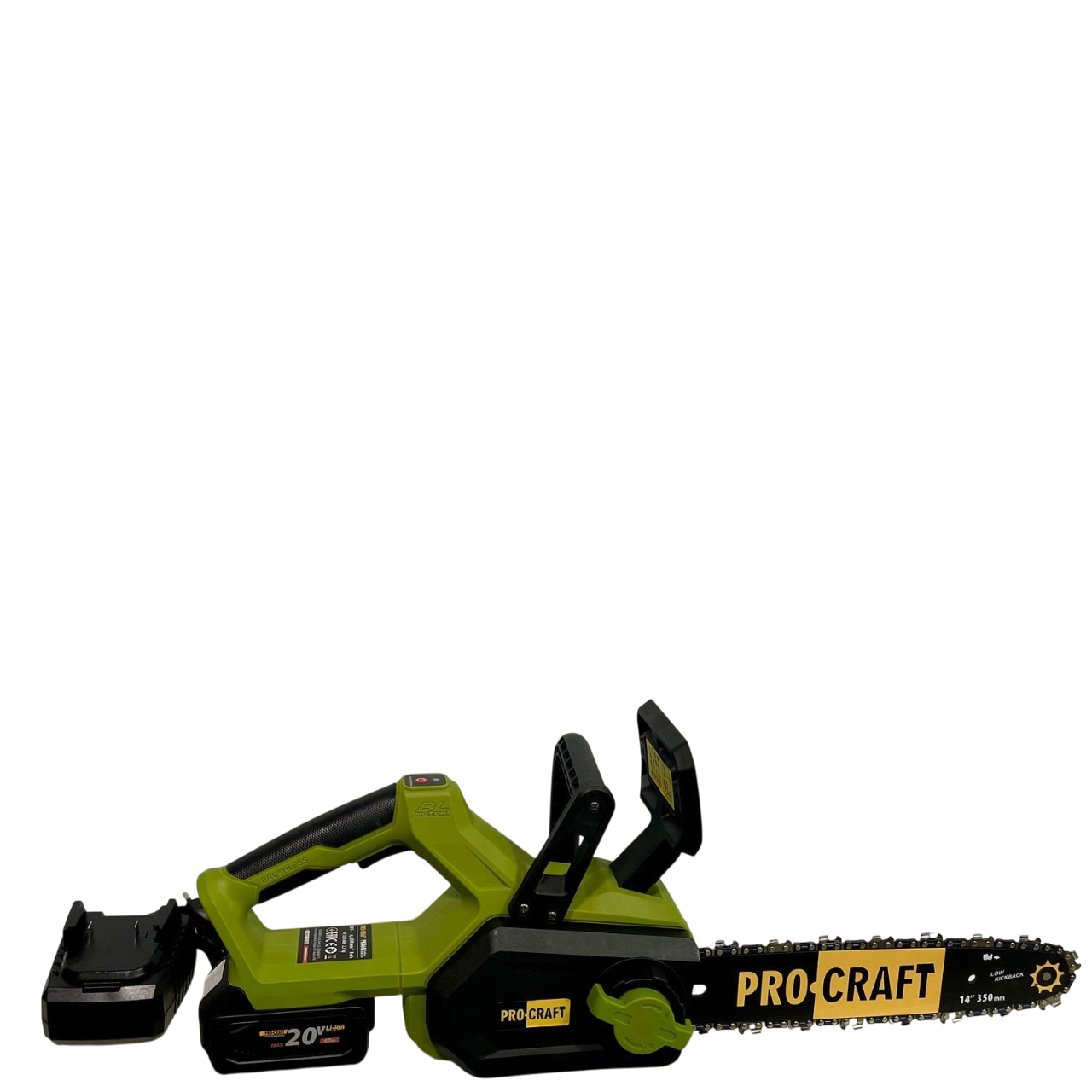 Пила цепная аккумуляторная ProCraft PKA-60 АКБ 4аг и зарядное устройство (2435735019) - фото 2 Пила цепная аккумуляторная ProCraft PKA-60 АКБ 4аг и зарядное устройство (2435735019) - фото 2