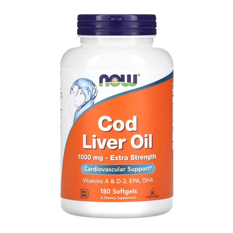 Олія печінки тріски NOW Cod Liver Oil 180 капс. (20115-01) Олія печінки тріски NOW Cod Liver Oil 180 капс. (20115-01)