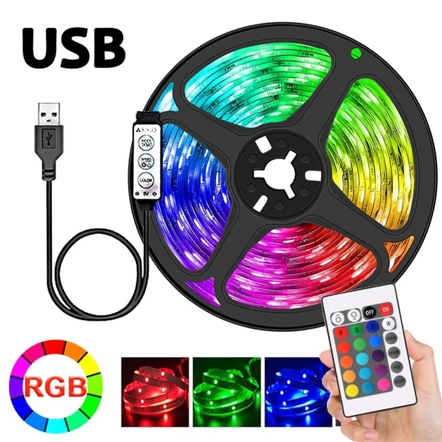 Світлодіодна стрічка RGB 5050 від USB 16 кольорів водонепроникна з пультом 5 м (7680) - фото 9 Світлодіодна стрічка RGB 5050 від USB 16 кольорів водонепроникна з пультом 5 м (7680) - фото 9