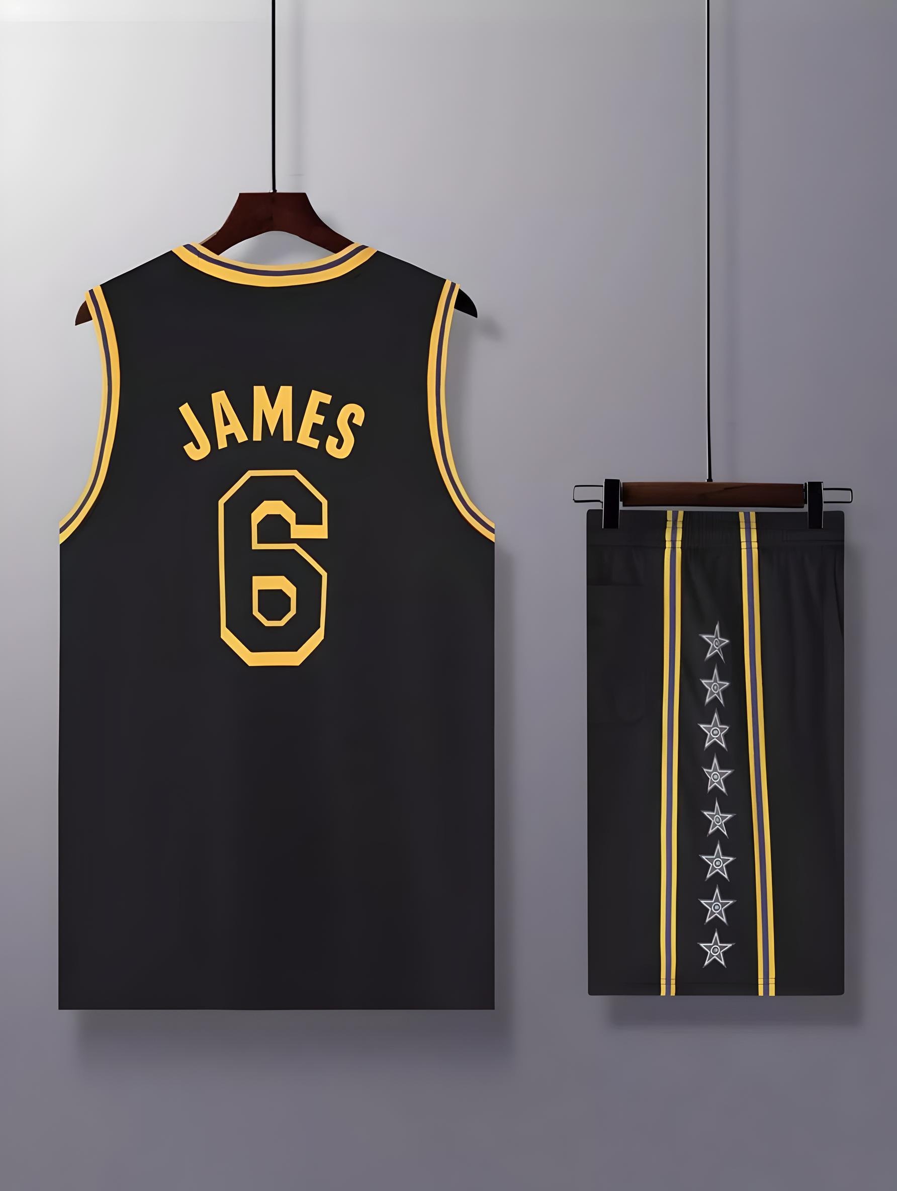 Форма баскетбольна дитяча Lion NBA LAKERS JAMES 6 L на 10-12 років 140-148 см Чорний (CO-2263-L) Форма баскетбольна дитяча Lion NBA LAKERS JAMES 6 L на 10-12 років 140-148 см Чорний (CO-2263-L)