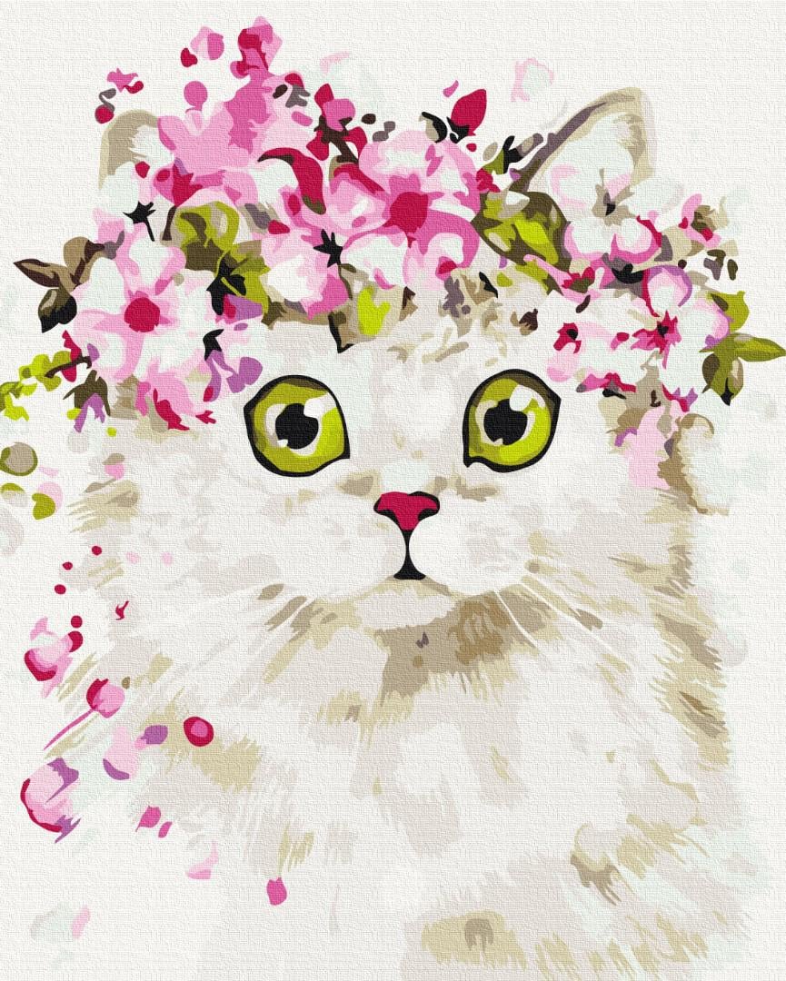 Картина за номерами Brushme Здивована киса 48x60 см (BS51840L)