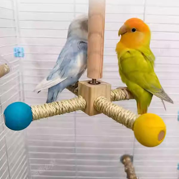 Игрушки для попугаев Качели вращающиеся из натурального дерева (J00175) - фото 8 Игрушки для попугаев Качели вращающиеся из натурального дерева (J00175) - фото 8