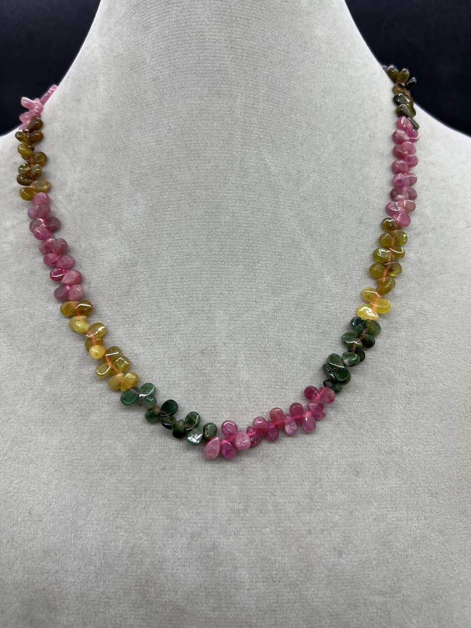 Бусы турмалин 44 см Разноцветный (10626)