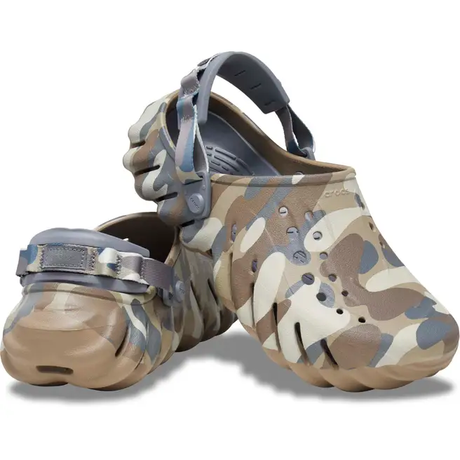 Крокси чоловічі Crocs Echo Camo Redux Clog Charcoal р. 52-53 Бежевий (25704)