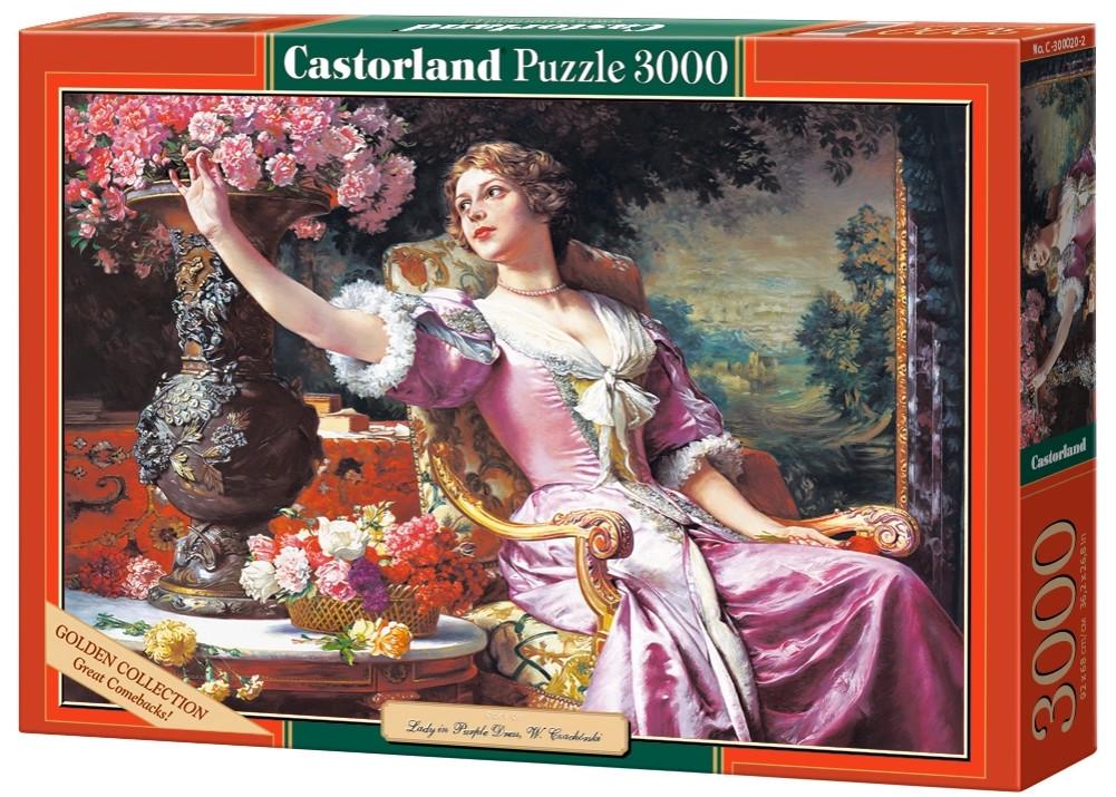 Пазл Castorland Дама в фиолетовом платье 3000 дет.