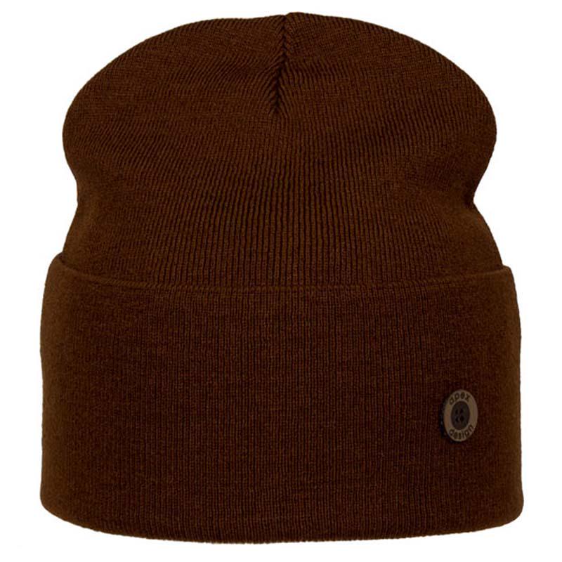 Шапка молодіжна лопата гладкої в'язки Apex Кант One Size Теракотовий (69374) - фото 1