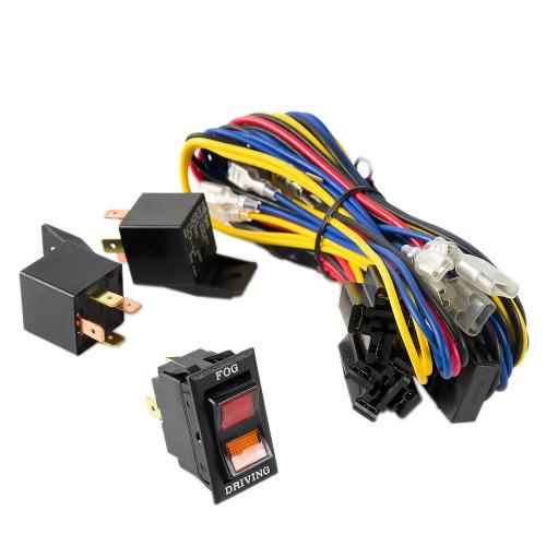 Провод питания для дополнительных фар WK-007 55 W 2 реле + кнопка 2 шт. (WK-007)