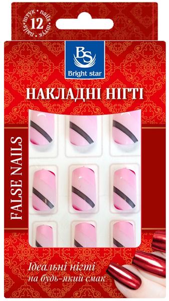 Ногти накладные Bright Star с рисунком 12 шт. (KP8020-25)