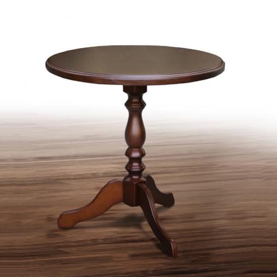 Стол круглый кофейный Мікс Меблі Одисей 67.5x67.5 см натуральное дерево/МДФ Орех