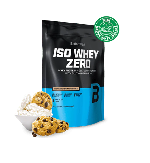 Протеин BioTechUSA Iso Whey Zero 500 g 20 servings Cookie Cream