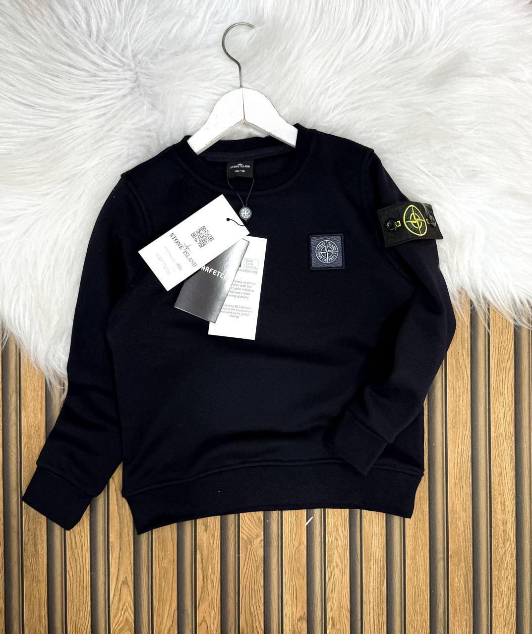 Світшот для хлопчика Stone Island 146-152 см Темно-синій (31919858)