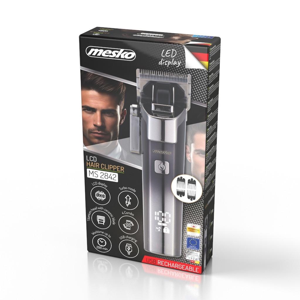 Машинка аккумуляторная Mesko MS 2842 для стрижки волос с дисплеем (iz15952) - фото 9 Машинка аккумуляторная Mesko MS 2842 для стрижки волос с дисплеем (iz15952) - фото 9