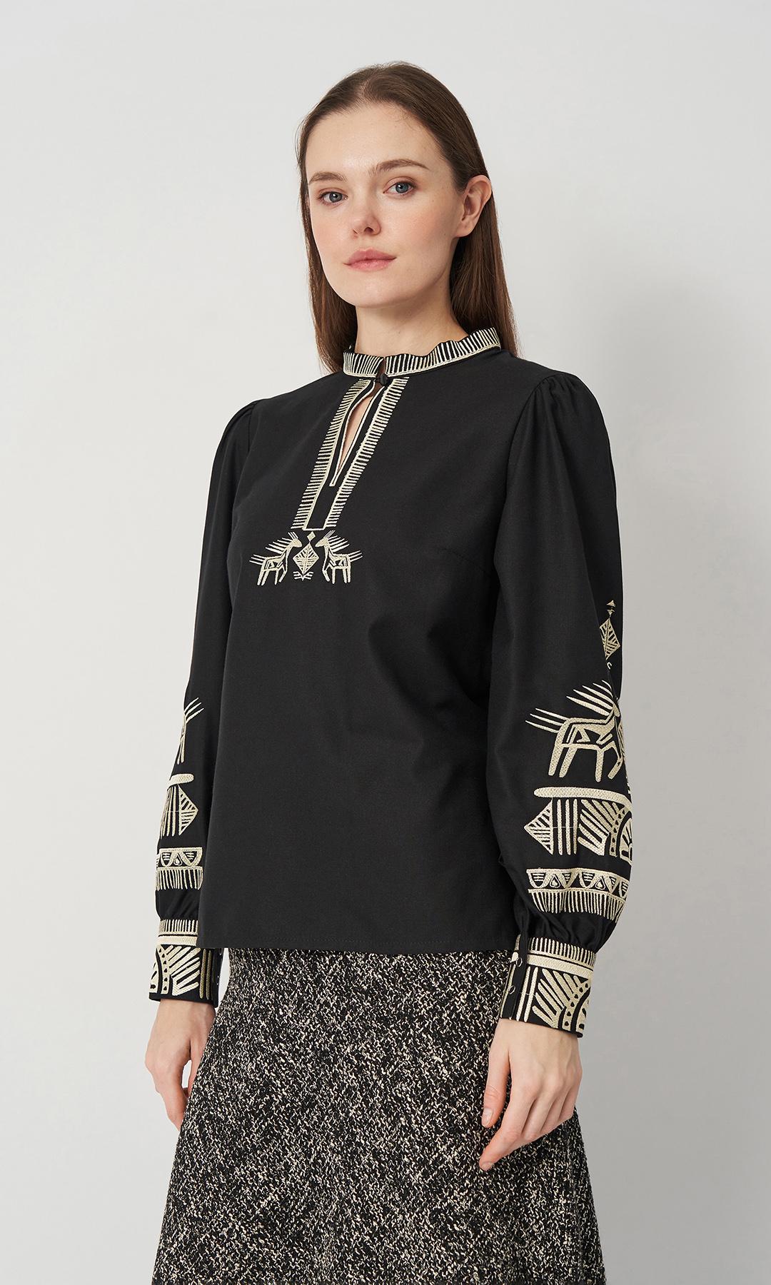 Вишиванка жіноча Вишиваночка р. 54 Чорний (545-6)