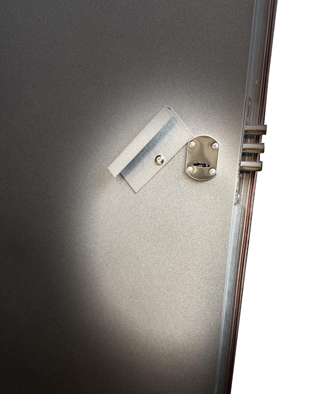 Двери входные MSM Прочная-С утепленные правые металл с двух сторон 0,6 мм труба 40 мм толщиной 1 мм 2000х960 мм Серый (102-22347) - фото 4 Двери входные MSM Прочная-С утепленные правые металл с двух сторон 0,6 мм труба 40 мм толщиной 1 мм 2000х960 мм Серый (102-22347) - фото 4