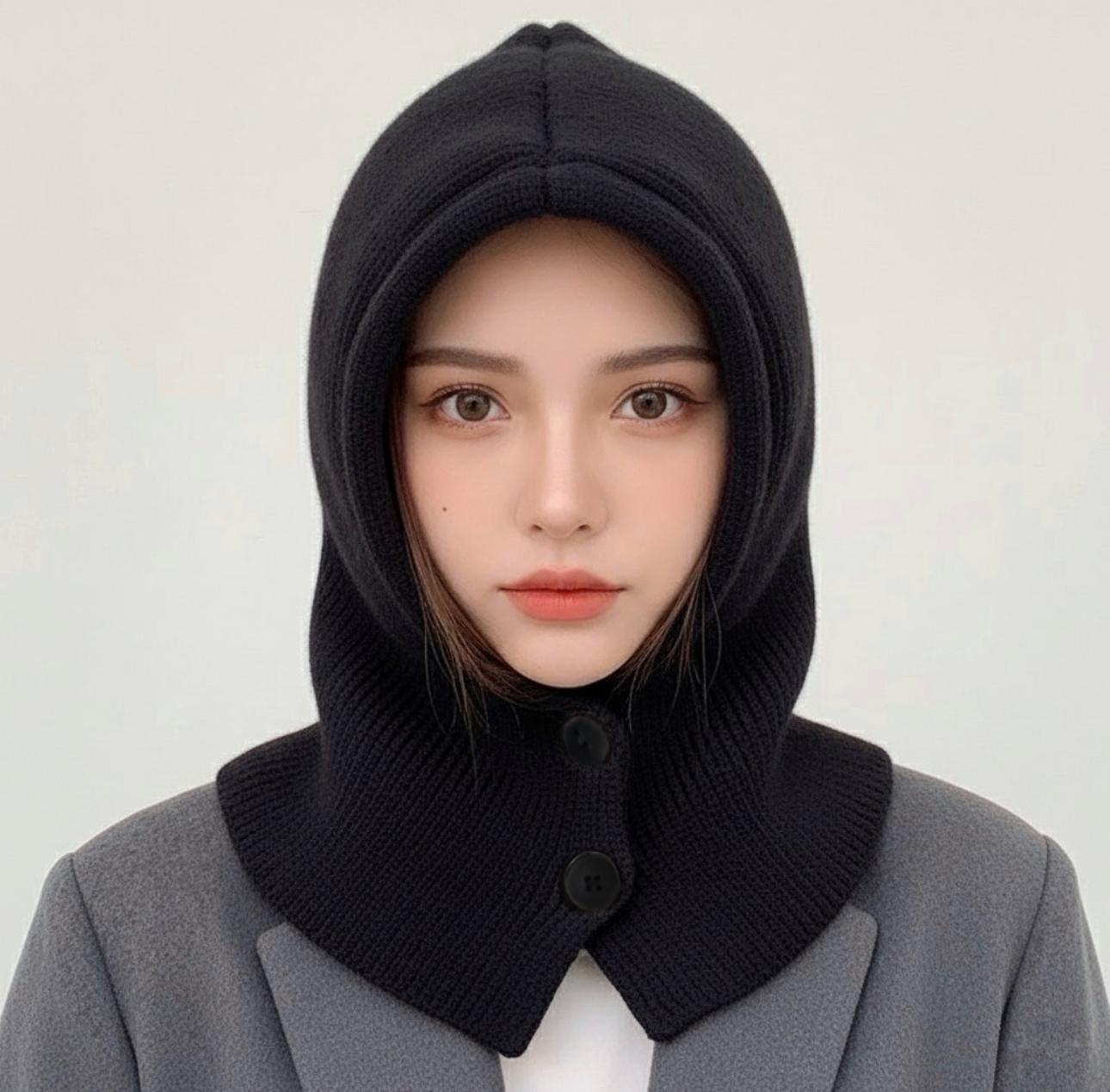 Капор теплий 2267 унісекс One size Чорний (014901) - фото 2 Капор теплий 2267 унісекс One size Чорний (014901) - фото 2