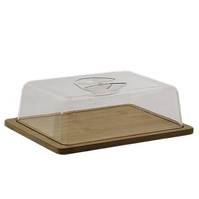 Доска бамбуковая для сыра с пластиковой крышкой Flora (45197)