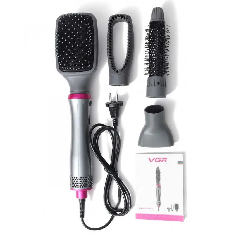 Фен-стайлер для укладання та завивки волосся VGR V-408 4 насадки та функція іонізації (А-00254)